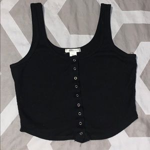 Small black button up tank top✨